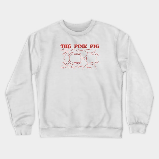 The Pink Pig Crewneck Sweatshirt by peterdials